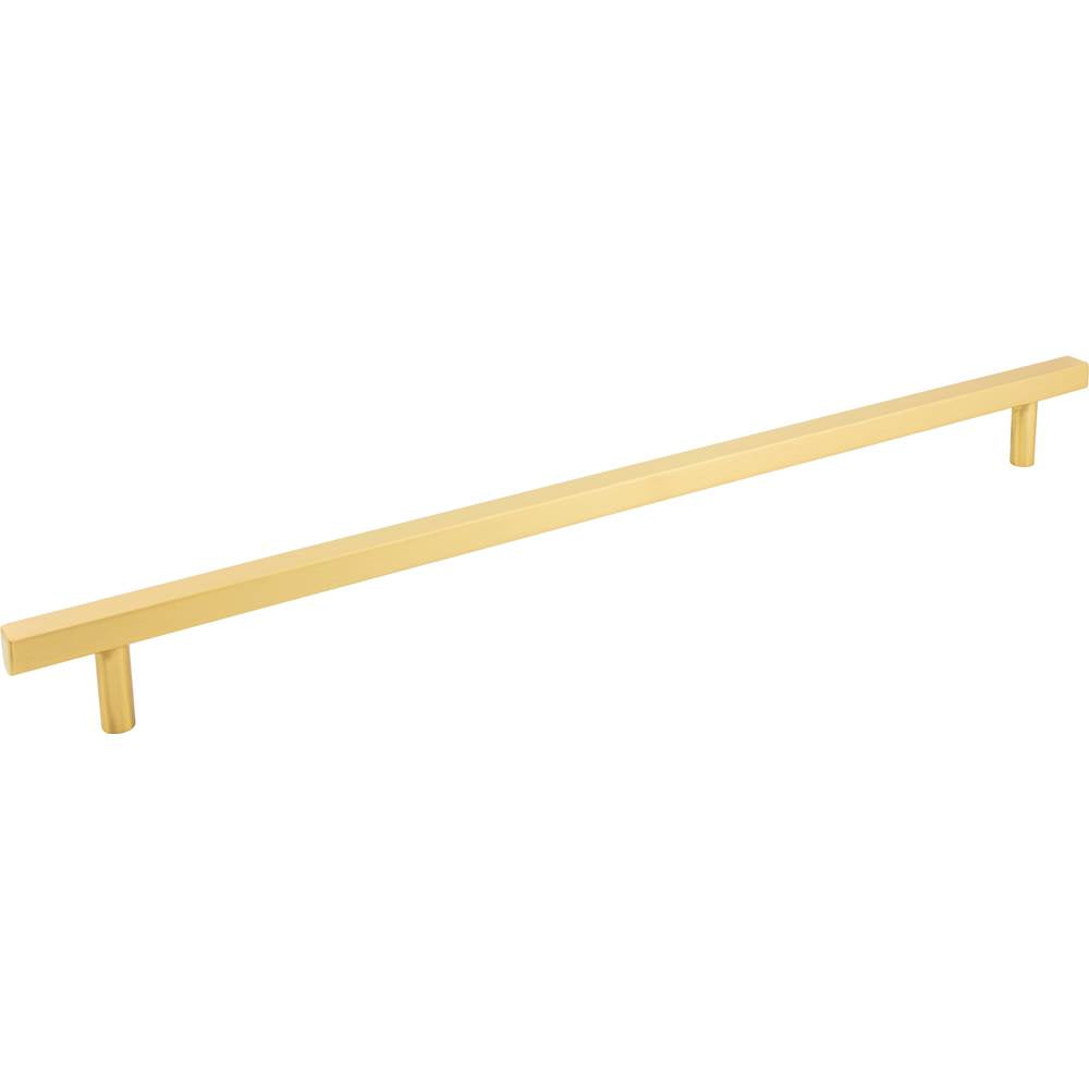 Jeffrey Alexander - 18'' Center-to-Center Brushed Gold Square Dominique Appliance Handle - Brushed Gold
