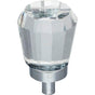 Jeffrey Alexander - 1'' Overall Length Polished Chrome Faceted Glass Harlow Cabinet Knob - Polished Chrome