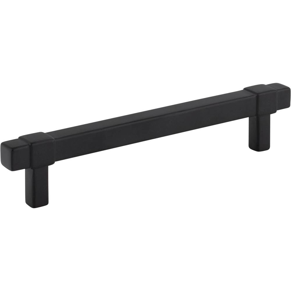 Jeffrey Alexander - 128 mm Center-to-Center Matte Black Square Zane Cabinet Pull - Matte Black