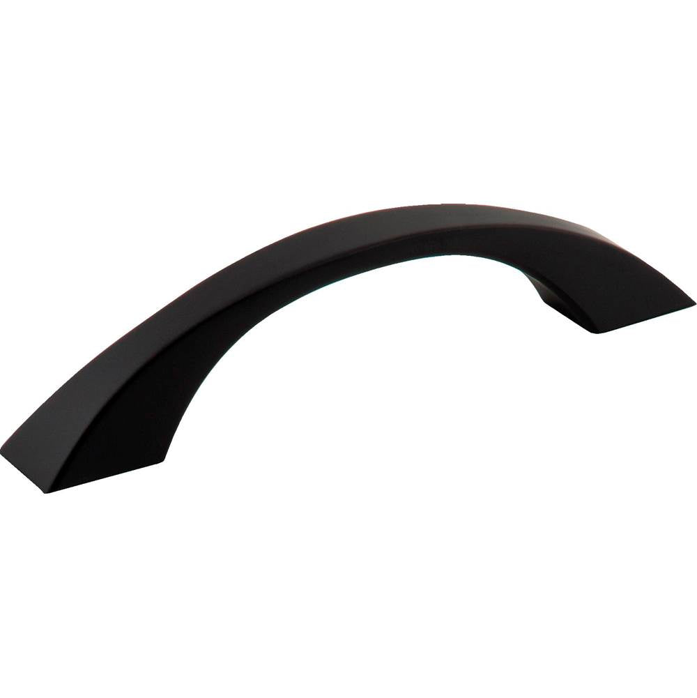 Jeffrey Alexander - 96 mm Center-to-Center Matte Black Flared Philip Cabinet Pull - Matte Black