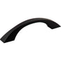 Jeffrey Alexander - 96 mm Center-to-Center Matte Black Flared Philip Cabinet Pull - Matte Black