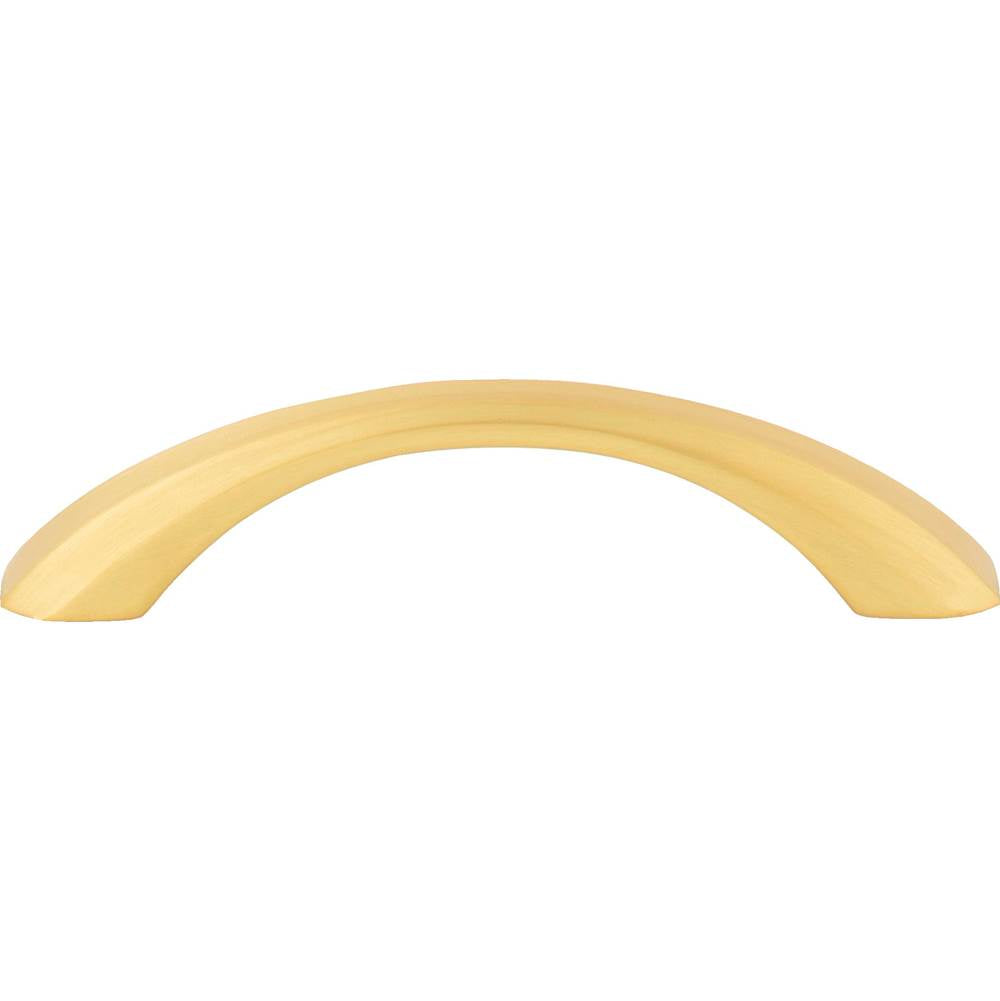 96 mm Center-to-Center Brushed Gold Wheeler Cabinet Pull