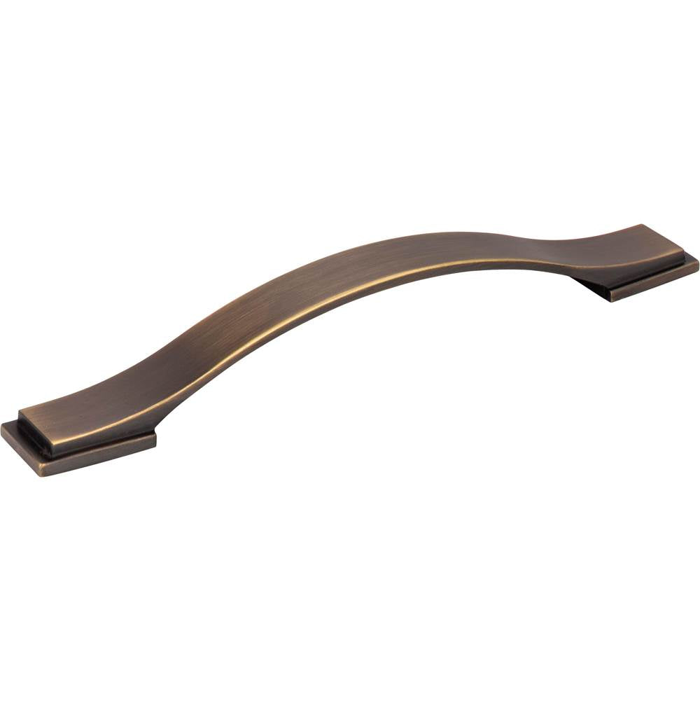 Jeffrey Alexander - 160 mm Center-to-Center Antique Brushed Satin Brass Strap Mirada Cabinet Pull - Antique Brushed Satin Brass
