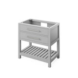 36'' Hale Blue Wavecrest Vanity, White Carrara Marble Vanity Top, undermount rectangle bowl