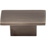 1-9/16'' Overall Length Brushed Pewter Rectangle Mirada Cabinet Knob