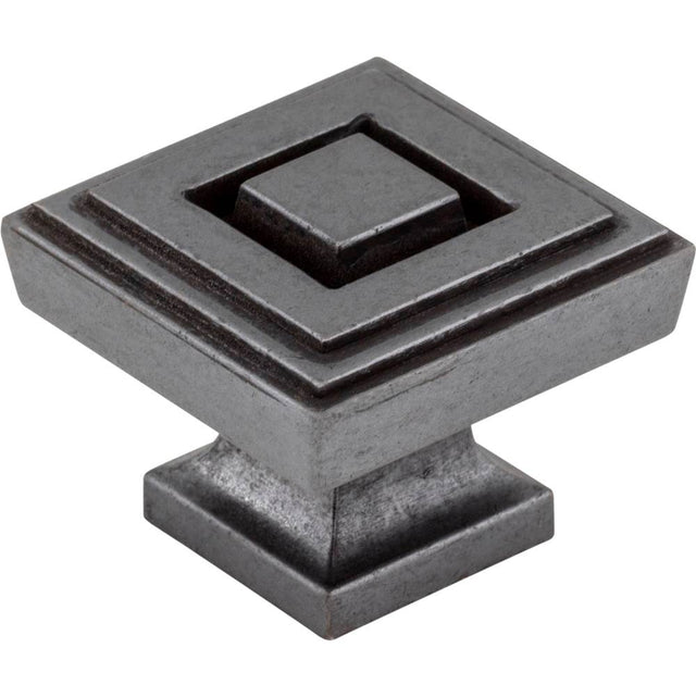 Jeffrey Alexander - 1-1/4'' Overall Length Gun Metal Square Delmar Cabinet Knob - Gun Metal