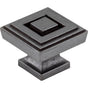 Jeffrey Alexander - 1-1/4'' Overall Length Gun Metal Square Delmar Cabinet Knob - Gun Metal