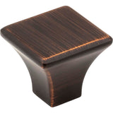 Jeffrey Alexander - 1-1/8'' Overall Length Brushed Oil Rubbed Bronze Square Marlo Cabinet Knob - Brushed Oil Rubbed Bronze