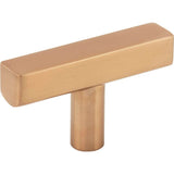 Jeffrey Alexander - 2'' Satin Bronze Dominique Cabinet ''T'' Knob - Satin Bronze