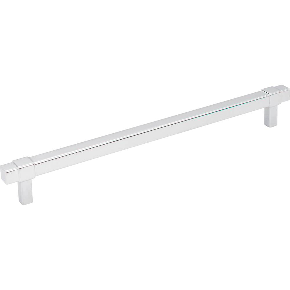 Jeffrey Alexander - 224 mm Center-to-Center Polished Chrome Square Zane Cabinet Pull - Polished Chrome