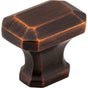 Jeffrey Alexander - 1-1/4'' Overall Length Brushed Oil Rubbed Bronze Emerald Ella Cabinet Knob - Brushed Oil Rubbed Bronze