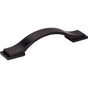 Jeffrey Alexander - 96 mm Center-to-Center Matte Black Strap Mirada Cabinet Pull - Matte Black