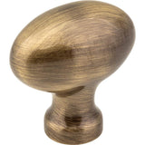 Jeffrey Alexander - 1-9/16'' Overall Length Brushed Antique Brass Football Lyon Cabinet Knob - Brushed Antique Brass
