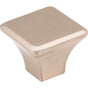 Jeffrey Alexander - 1-1/4'' Overall Length Satin Nickel Square Marlo Cabinet Knob - Satin Nickel