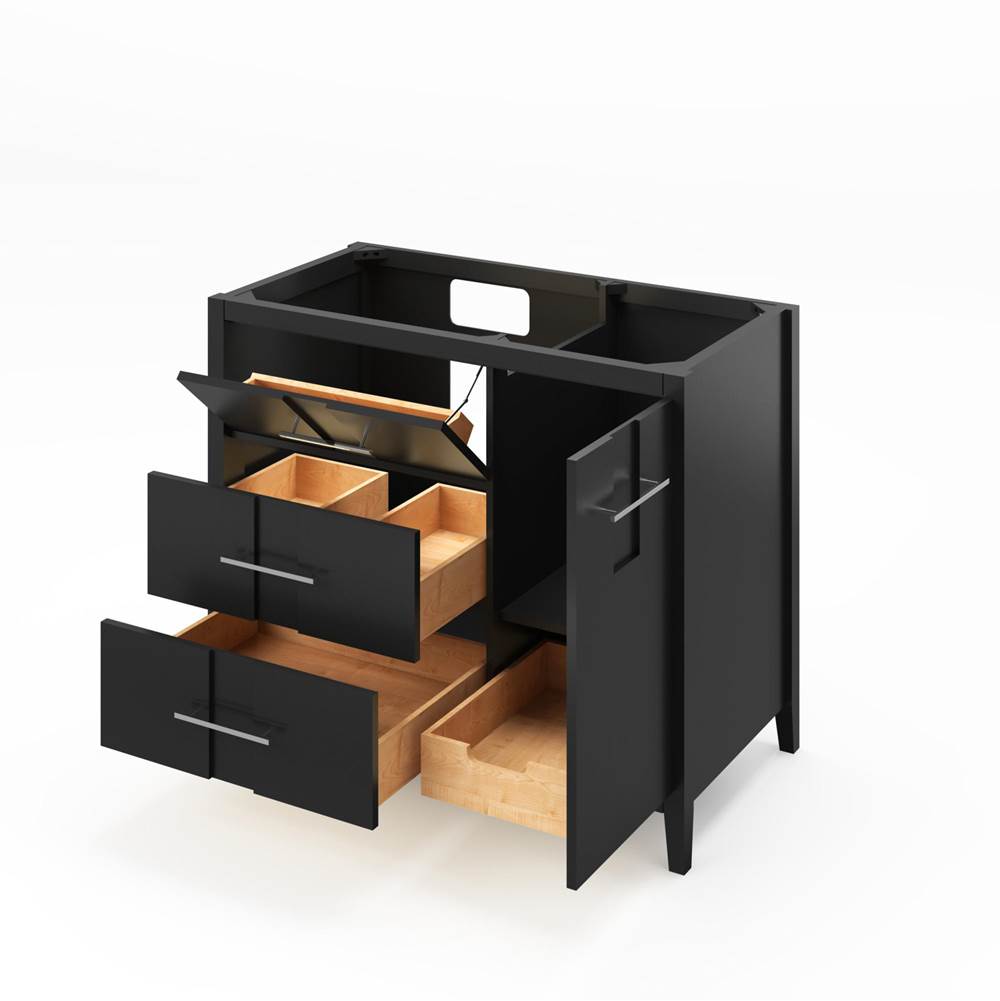 42'' Black Katara Vanity, left offset