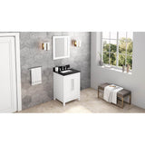 24'' Black Cade Vanity, Black Granite Vanity Top, undermount rectangle bowl