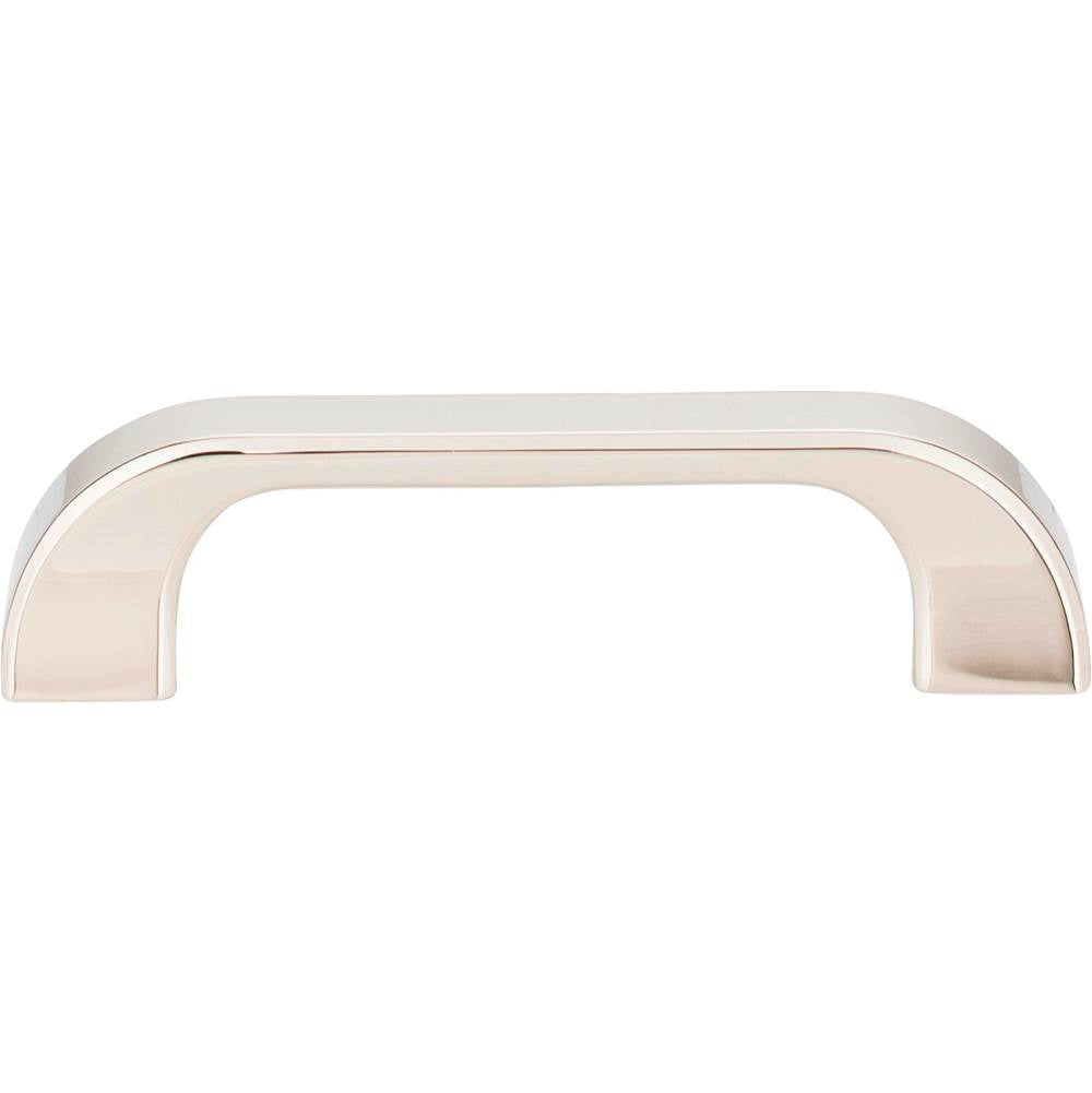 96 mm Center-to-Center Polished Nickel Square Marlo Cabinet Pull