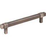 Jeffrey Alexander - 128 mm Center-to-Center Brushed Pewter Square Zane Cabinet Pull - Brushed Pewter