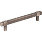 Jeffrey Alexander - 128 mm Center-to-Center Brushed Pewter Square Zane Cabinet Pull - Brushed Pewter