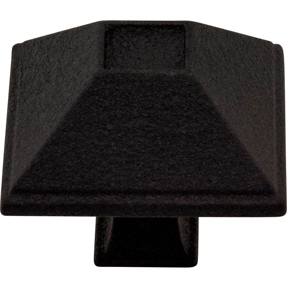 1-1/2'' Overall Length Matte Black Square Tahoe Cabinet Knob