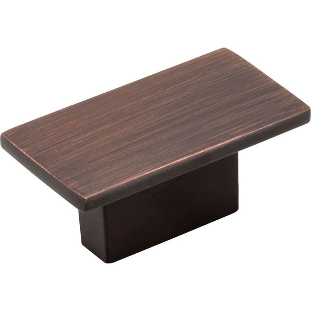 Jeffrey Alexander - 1-9/16'' Overall Length Brushed Oil Rubbed Bronze Rectangle Mirada Cabinet Knob - Brushed Oil Rubbed Bronze