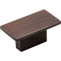 Jeffrey Alexander - 1-9/16'' Overall Length Brushed Oil Rubbed Bronze Rectangle Mirada Cabinet Knob - Brushed Oil Rubbed Bronze