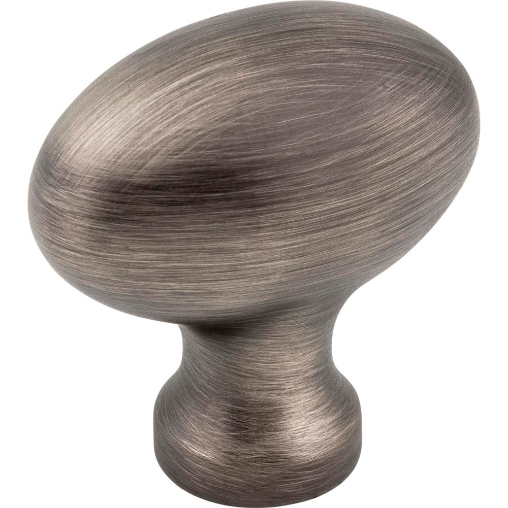 Jeffrey Alexander - 1-9/16'' Overall Length Brushed Pewter Football Lyon Cabinet Knob - Brushed Pewter