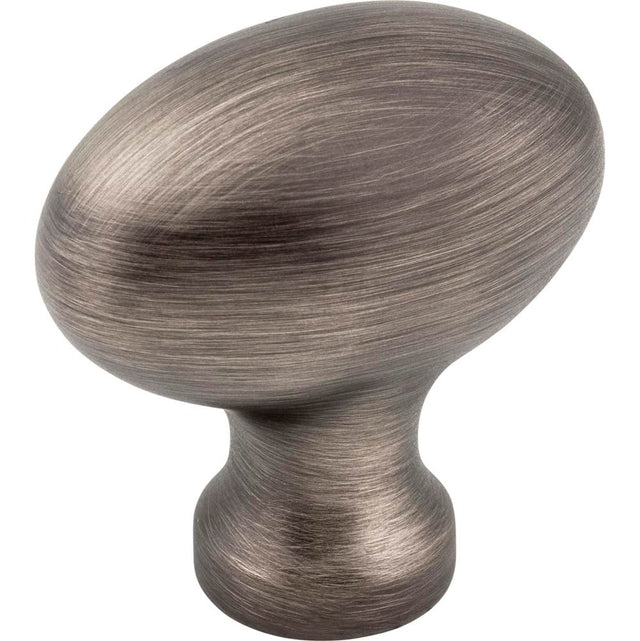 Jeffrey Alexander - 1-9/16'' Overall Length Brushed Pewter Football Lyon Cabinet Knob - Brushed Pewter