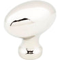 Jeffrey Alexander - 1-9/16'' Overall Length Polished Nickel Football Lyon Cabinet Knob - Polished Nickel