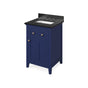 Jeffrey Alexander - 24'' Hale Blue Chatham Vanity, Black Granite Vanity Top, undermount rectangle bowl - Hale Blue