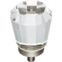 Jeffrey Alexander - 1-1/4'' Overall Length Brushed Pewter Faceted Glass Harlow Cabinet Knob - Brushed Pewter