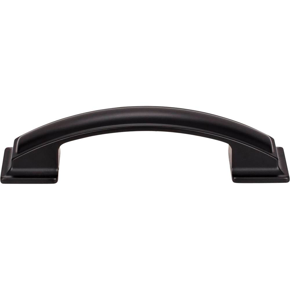 96 mm Center-to-Center Matte Black Square Annadale Cabinet Pull