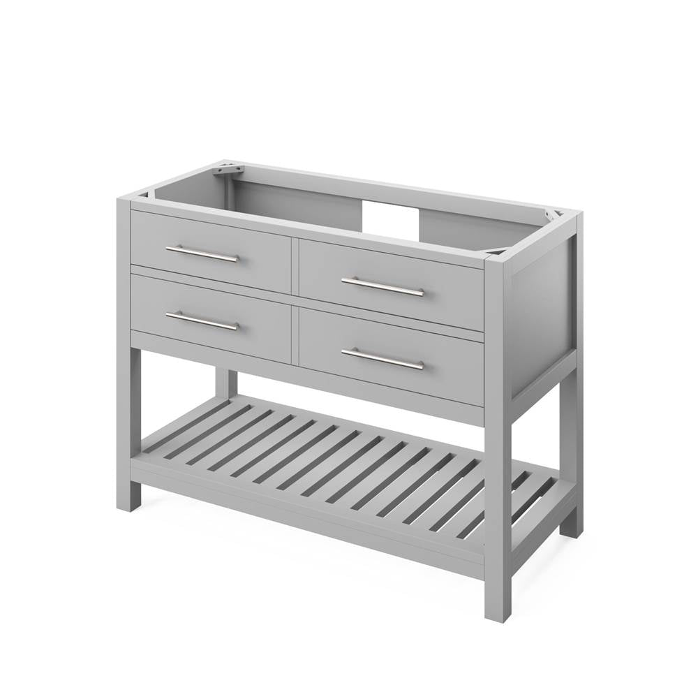 48'' Hale Blue Wavecrest Vanity, White Carrara Marble Vanity Top, undermount rectangle bowl