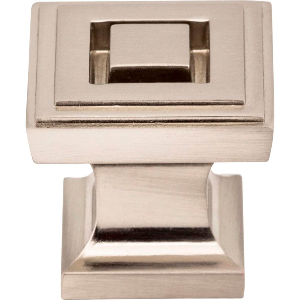 1'' Overall Length Satin Nickel Square Delmar Cabinet Knob