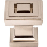 1'' Overall Length Satin Nickel Square Delmar Cabinet Knob