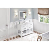48'' Hale Blue Wavecrest Vanity, Calacatta Vienna Quartz Vanity Top, undermount rectangle bowl