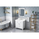 36'' Hale Blue Chatham Vanity, Calacatta Vienna Quartz Vanity Top, undermount rectangle bowl