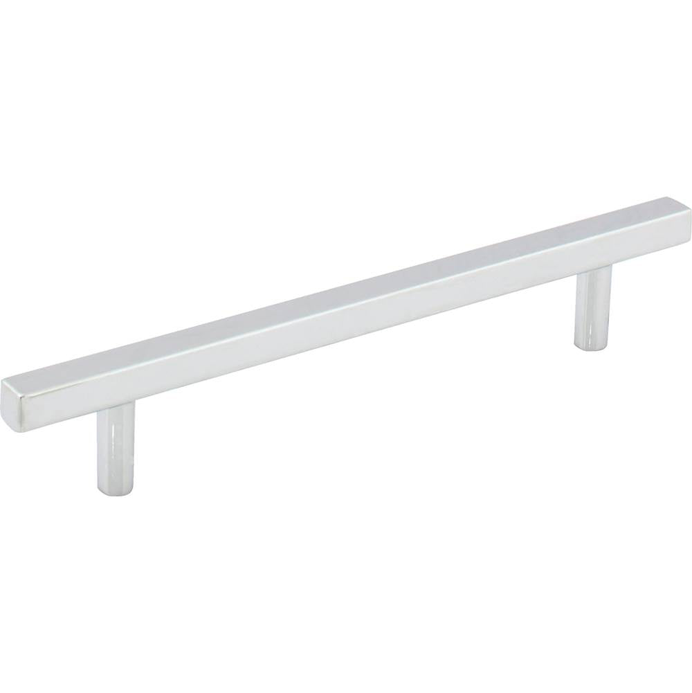 Jeffrey Alexander - 128 mm Center-to-Center Polished Chrome Square Dominique Cabinet Bar Pull - Polished Chrome