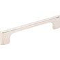 Jeffrey Alexander - 128 mm Center-to-Center Polished Nickel Asymmetrical Leyton Cabinet Pull - Polished Nickel