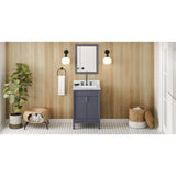 Jeffrey Alexander - 24'' Blue Steel Theodora Vanity - Blue Steel