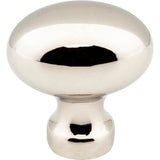1-3/16'' Overall Length Polished Nickel Football Bordeaux Cabinet Knob