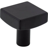 Jeffrey Alexander - 1-1/8'' Overall Length Matte Black Square Dominique Cabinet Knob - Matte Black