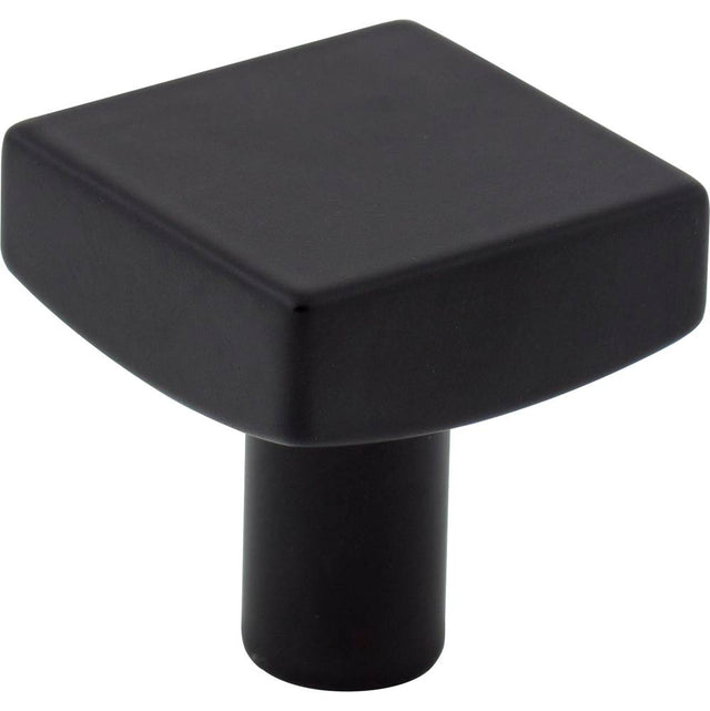 Jeffrey Alexander - 1-1/8'' Overall Length Matte Black Square Dominique Cabinet Knob - Matte Black