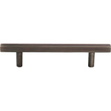 96 mm Center-to-Center Brushed Pewter Square Dominique Cabinet Bar Pull