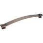 Jeffrey Alexander - 12'' Center-to-Center Distressed Pewter Square Delmar Appliance Handle - Distressed Pewter