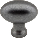 1-9/16'' Overall Length Gun Metal Football Lyon Cabinet Knob