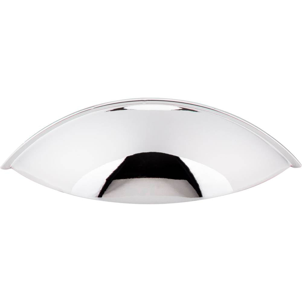 96 mm Center-to-Center Polished Chrome Bordeaux Cabinet Cup Pull