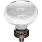 Jeffrey Alexander - 1-3/4'' Diameter Brushed Oil Rubbed Bronze Button Glass Harlow Cabinet Knob - Brushed Oil Rubbed Bronze