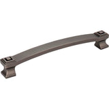Jeffrey Alexander - 160 mm Center-to-Center Brushed Pewter Square Delmar Cabinet Pull - Brushed Pewter
