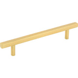 Jeffrey Alexander - 128 mm Center-to-Center Brushed Gold Square Dominique Cabinet Bar Pull - Brushed Gold